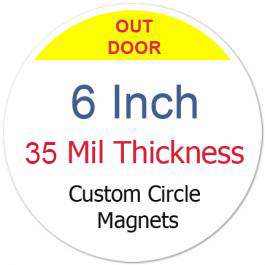 6 Inch Outdoor Safe Circle Custom Full Color Magnets 35 Mil