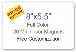 8x5.5 Round Corner Full Color Magnets 20 Mil
