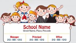 Custom 3.5x2 inch Square Corners Elementary School Contact Magnets 20 Mil